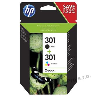 HP originální ink N9J72AE, black/color, blistr, 190/165str., HP 301, HP Deskjet 1510, 3055