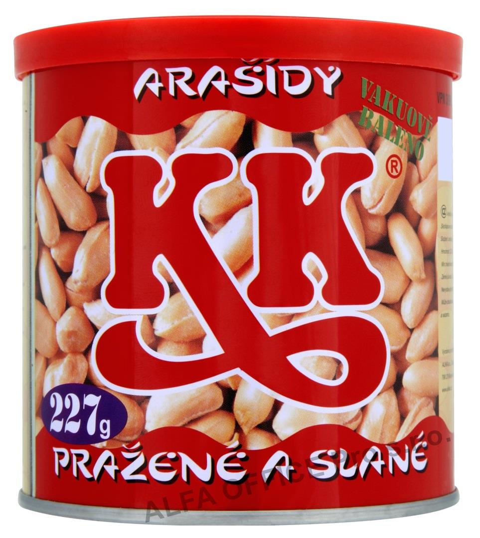 Slané arašídy K&K plech.227g