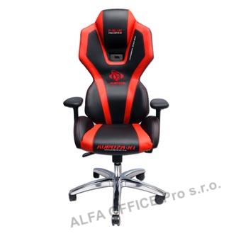  Herní křeslo E-Blue AUROZA, červené, podsvícená 