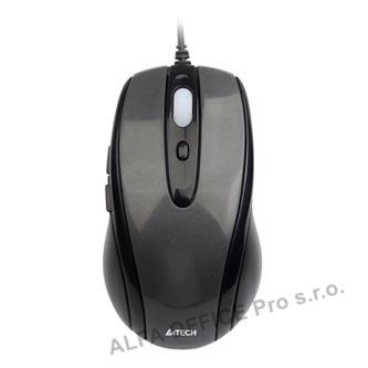  A4tech Myš N-708X, 1600DPI, optická, 6tl., 1 kolečko, drátová USB, černá, herní, 