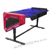  E-Blue Herní stůl EGT003BK, 165x88,5x64 cm, RGB podsvícení, výškově nastavitelný 