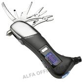  Digitální měřič tlaku v pneumatikách Promate roadGear 0.1-10bar, černý, multifun 