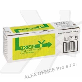Kyocera originální toner TK580Y, yellow, 2800str., 1T02KTANL0, Kyocera FS- C5150DN