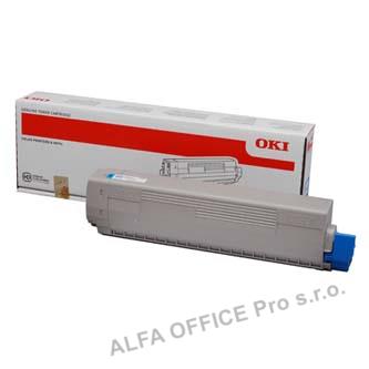 OKI originální toner 44844615, cyan, 7300str., OKI C822