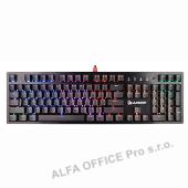  A4Tech B820R, klávesnice herní, podsvícená typ drátová (USB), černá, CZ, mechani 