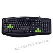  E-BLUE Elated, Klávesnice herní, odolná proti polití typ drátová (USB), černá, U 