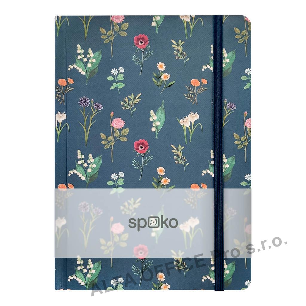 Kniha záznamní SPOKO - A5 / linka / Flowers II