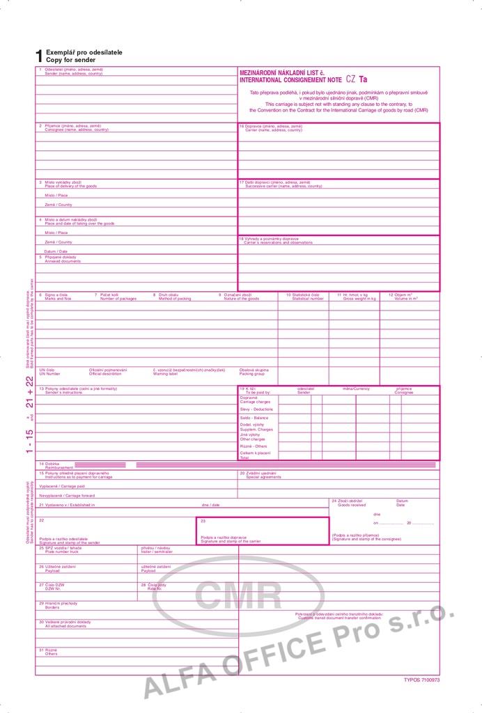 MSK 965 CMR - A4 / 5 listů NCR / 965