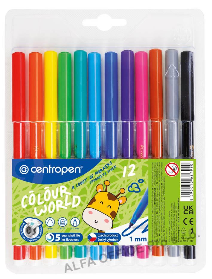 Popisovače Centropen 7550  - sada 12 ks