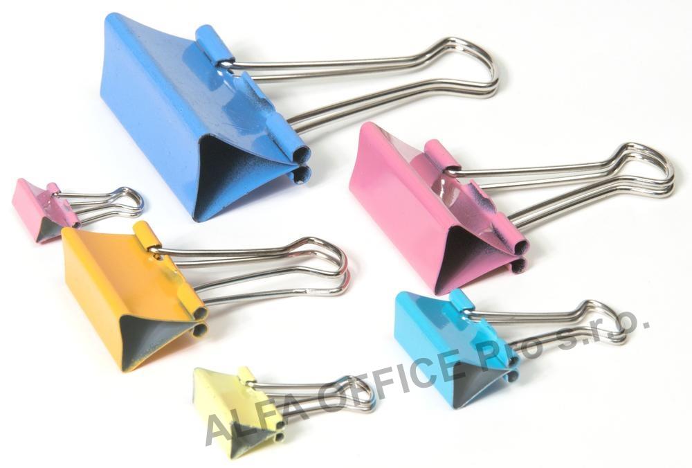 Klipy kovové barevné RON - 15 mm