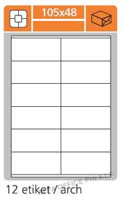 Print etikety A4 PLUS pro laserový a inkoustový tisk - 105 x 48 mm (12 etiket / arch)
